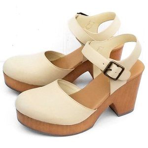 Elegant Cream Platform Sandals